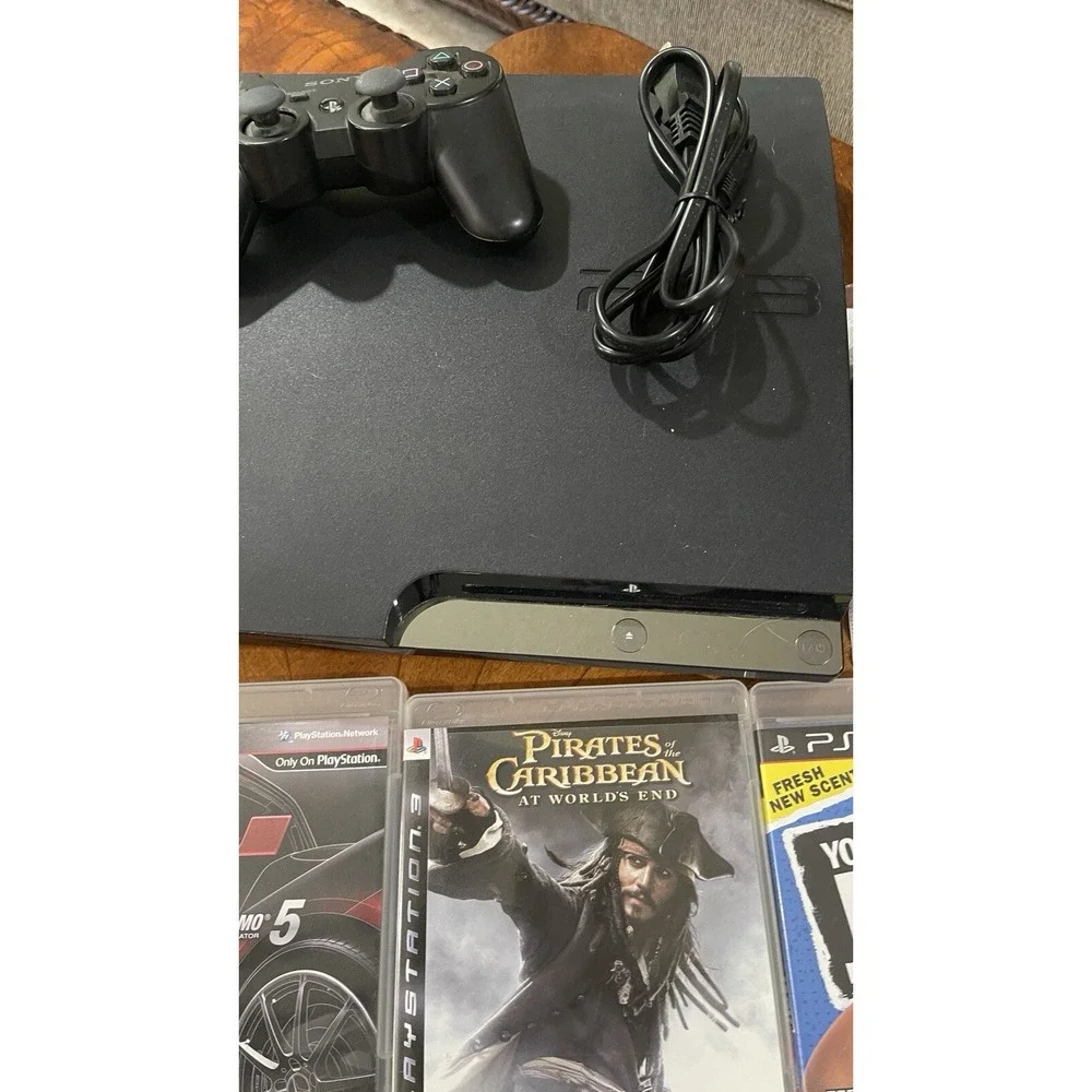 Sony PS3 CECH-2501A Console Bundle OEM Controller 3 Games HDMI Cable Tested